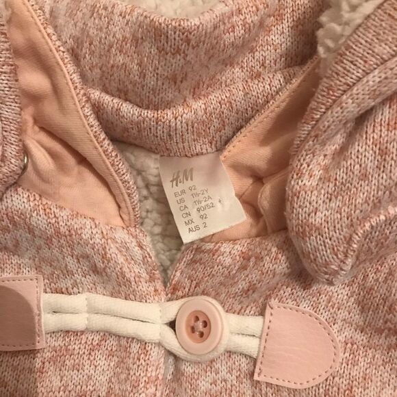 H&M Kids Hooded Sweater Jacket for Fall/Winter Girls - Picture 7 of 8